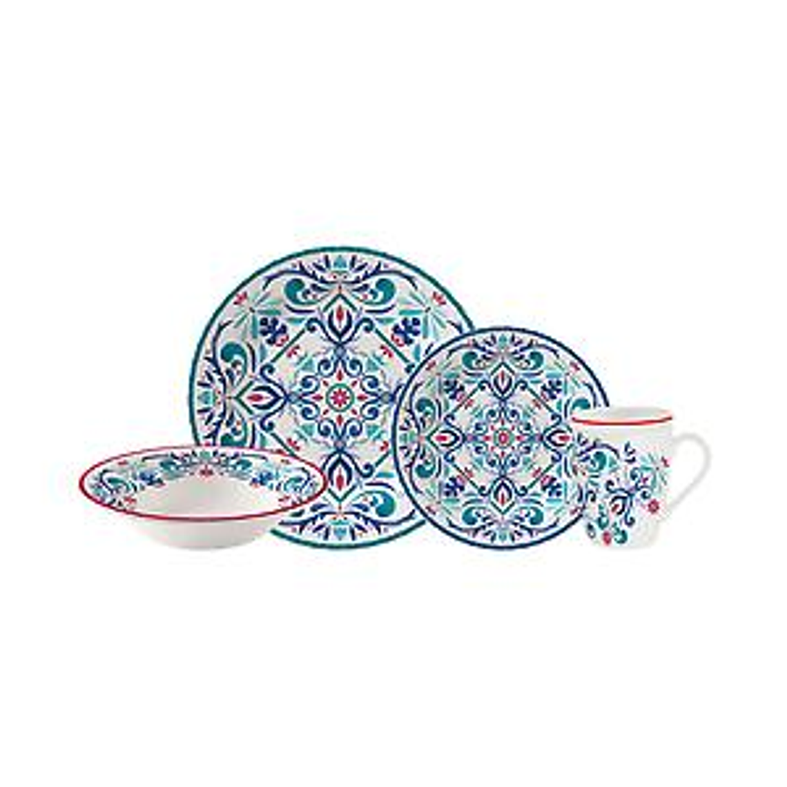 Vajilla Corona Antonella 4 puestos 16 piezas 1