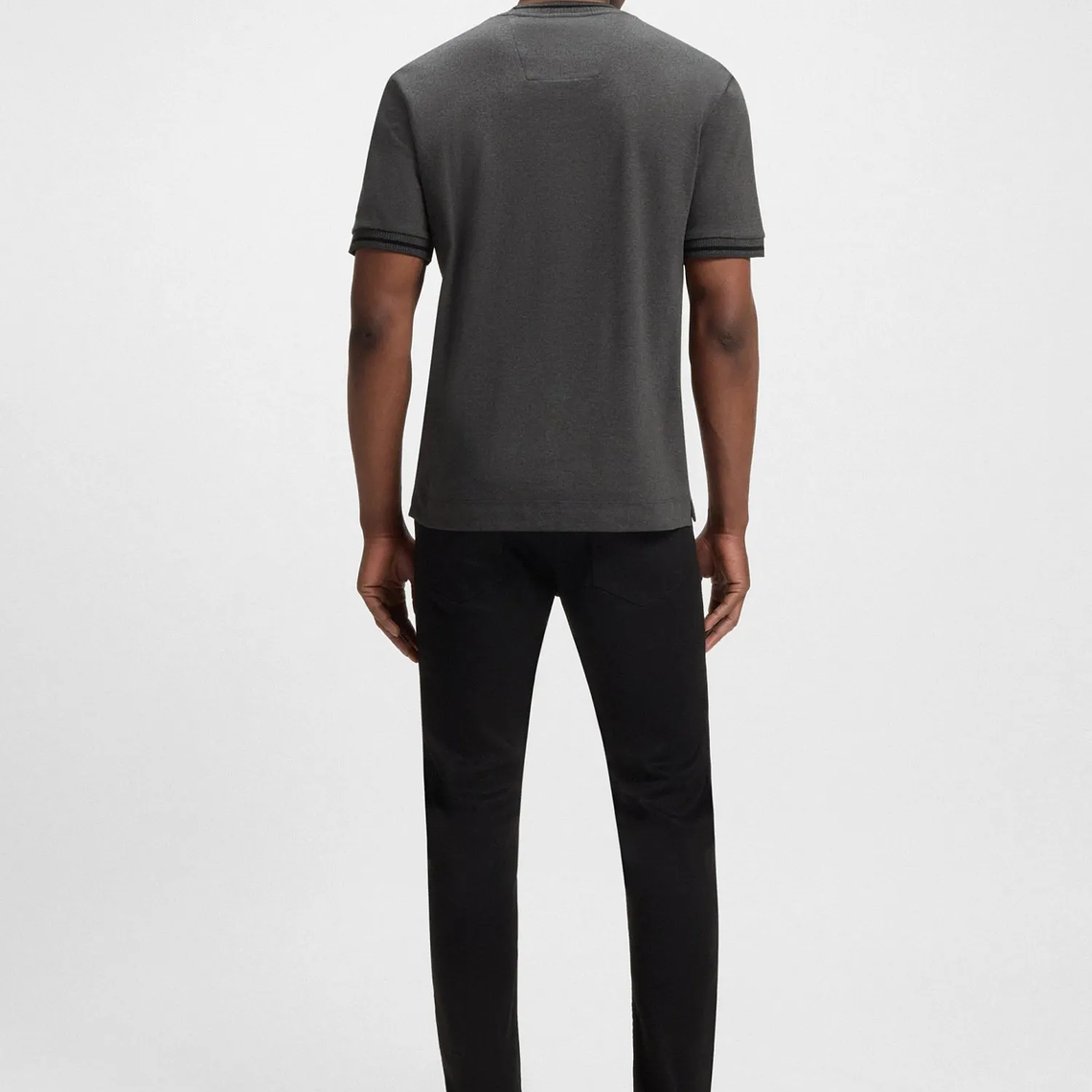 CAMISETA DE ALGODÓN PORSCHE X BOSS CON ACABADO CON CONTROL DE LA HUMEDAD PLAYERA REGULAR FIT HOMBRE 3