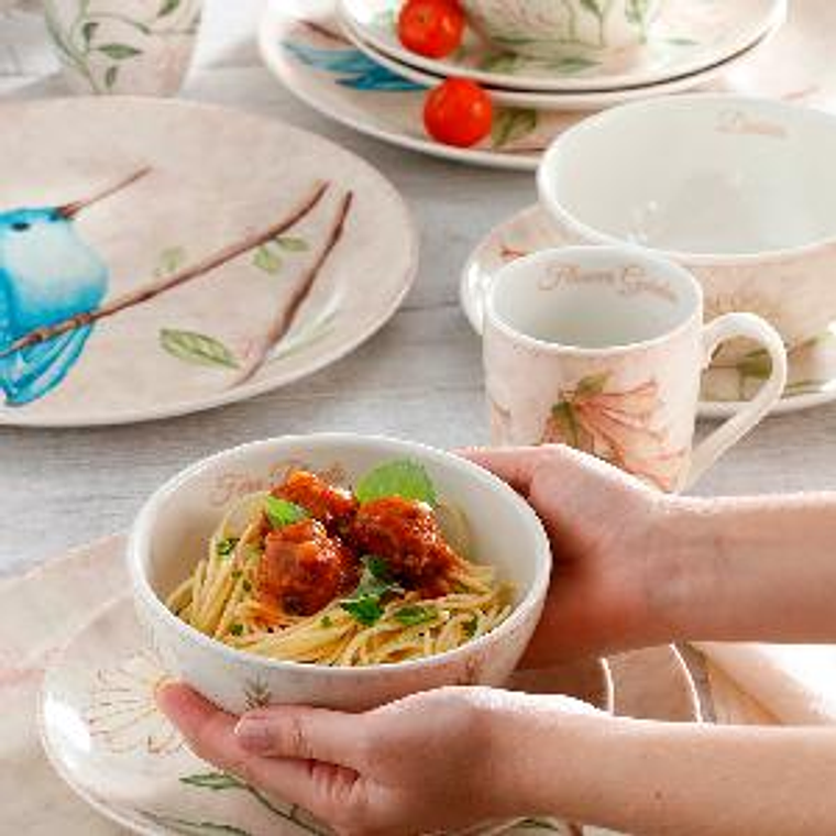 Vajilla Corona Lovely Garden 4 puestos 16 piezas 4