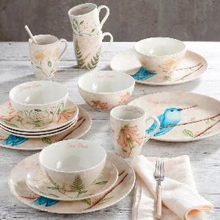 Vajilla Corona Lovely Garden 4 puestos 16 piezas 5