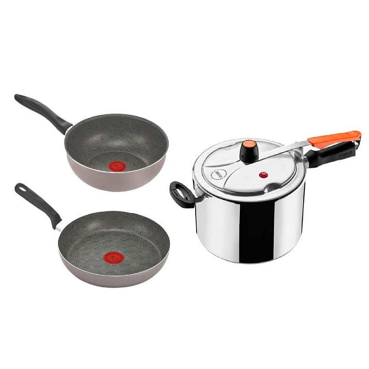 Olla a Presión IMUSA 4,5L + Sarten + Wok 24cm Talent 5