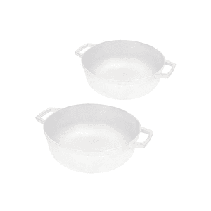 Set de 2 Calderos IMUSA Natural 22- 24 cm Tapa de Vidrio