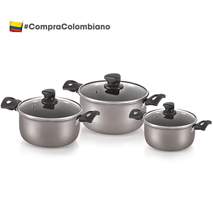 Juego de Ollas 6 Piezas Antiadherente  Talent / Imusa