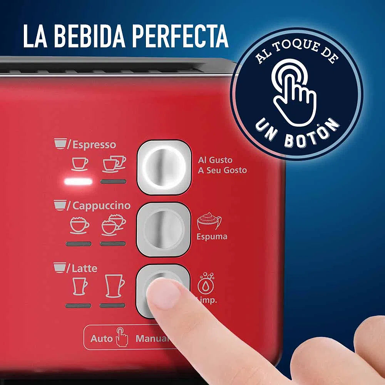 Cafetera Automática de Espresso PrimaLatte™ Roja / Oster 6