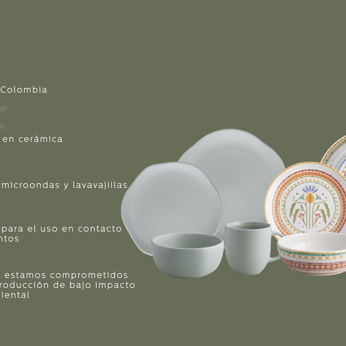 Vajilla Corona Combo Fiore + Olivo 8 Puestos 32 Piezas 4