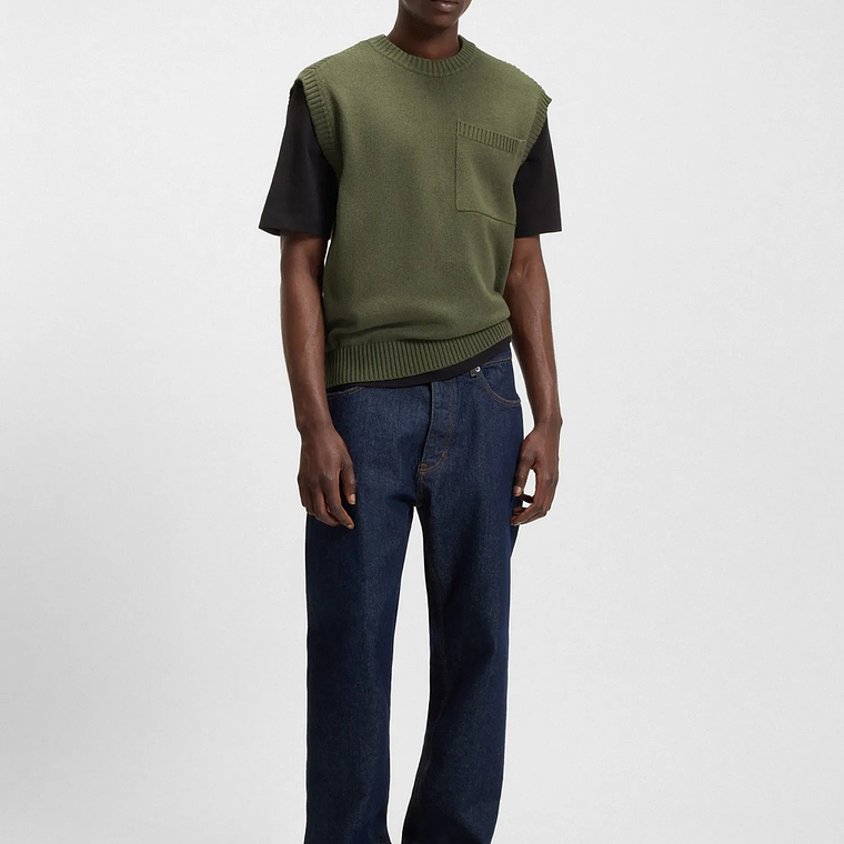 BUZO DE PUNTO RELAXED FIT CON BOLSILLO EN EL PECHO SUETÉR RELAXED FIT HOMBRE 1