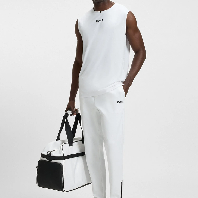 CAMISETA DE TIRANTES DEPORTIVA DE TEJIDO ELÁSTICO CON RAYAS TRASERAS PLAYERA REGULAR FIT HOMBRE 2