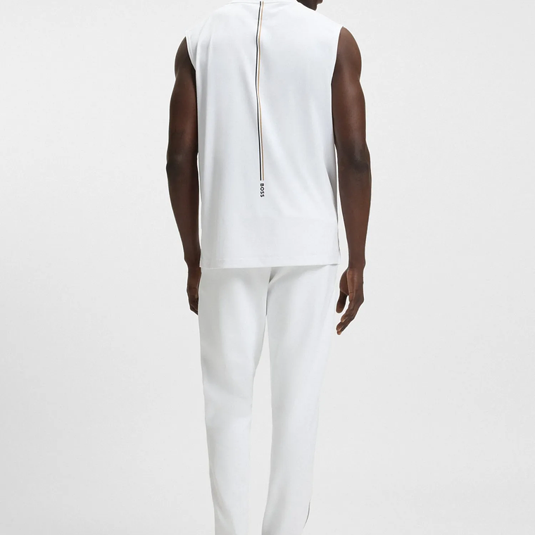 CAMISETA DE TIRANTES DEPORTIVA DE TEJIDO ELÁSTICO CON RAYAS TRASERAS PLAYERA REGULAR FIT HOMBRE 3