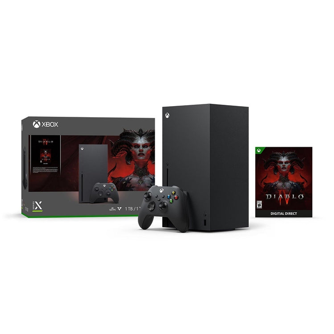 Consola XBOX Series X + 1 Control Inalámbrico + Paquete Juego Digital Diablo IV 2