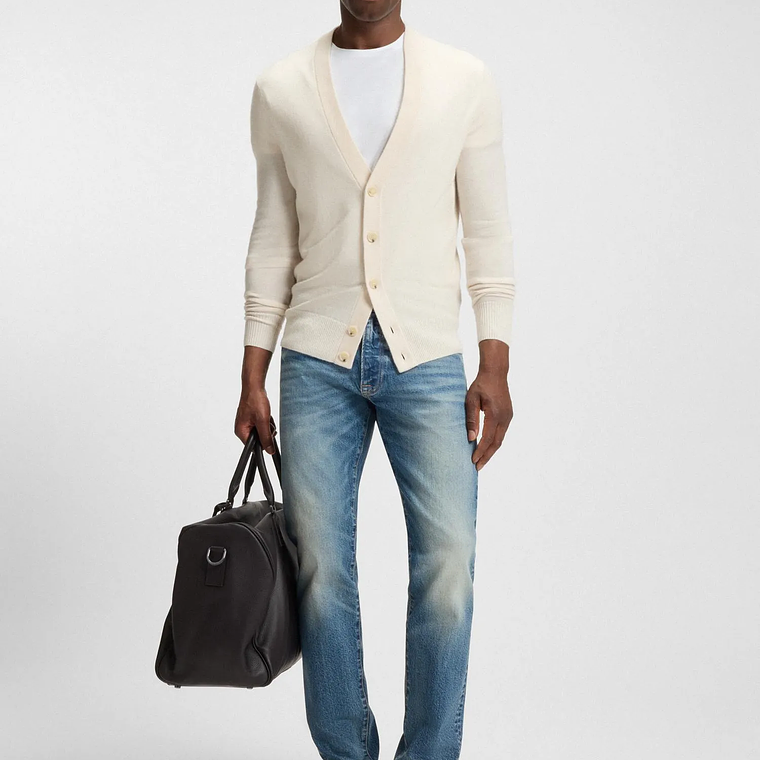 JEANS SLIM FIT CON DETALLE DE LOGO ICÓNICO HOMBRE 1