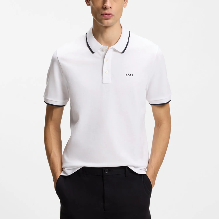 POLO DE PIQUÉ DE ALGODÓN CON DETALLES EN CONTRASTE POLO REGULAR FIT HOMBRE 4