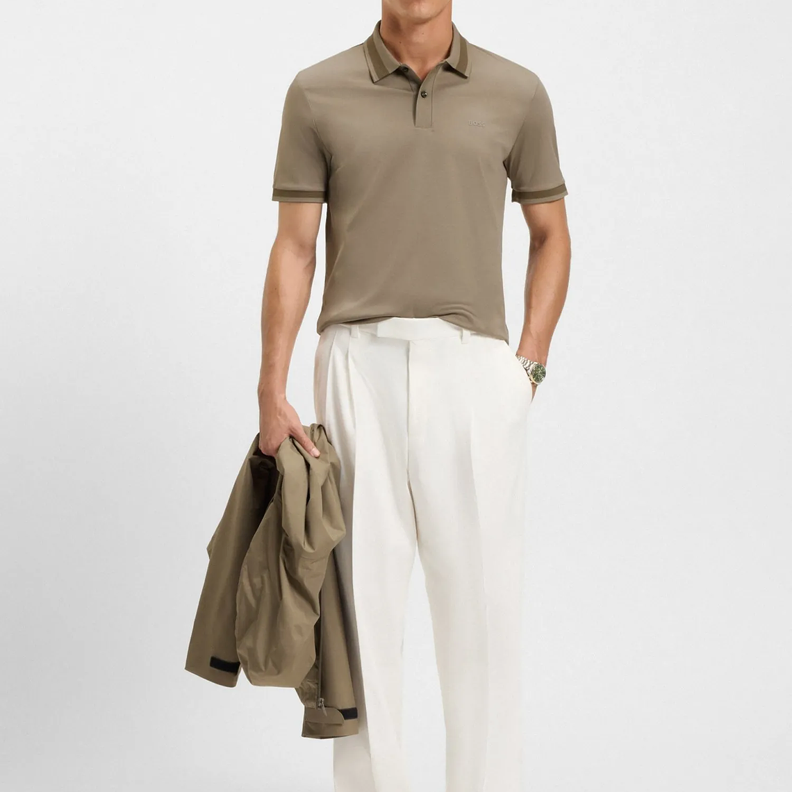 POLO SLIM FIT DE ALGODÓN MERCERIZADO CON DETALLES ESTRUCTURADOS POLO SLIM FIT HOMBRE 3