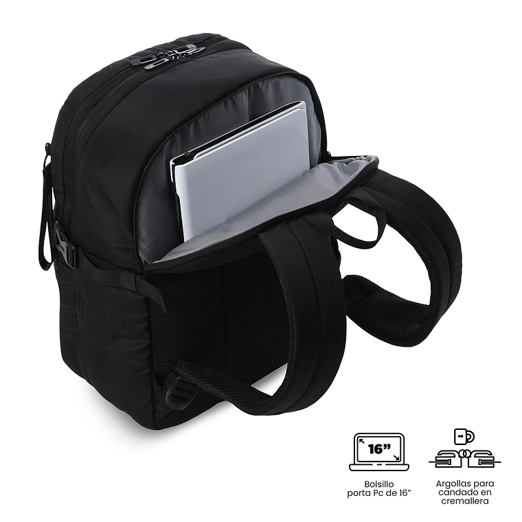 Morral de Viaje Grande Trip Ligth Negro 4