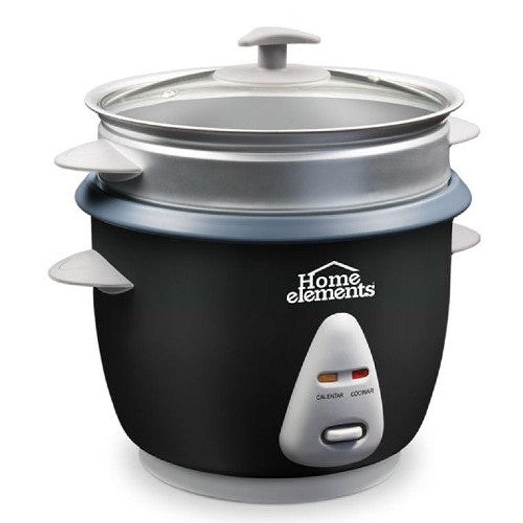 Arrocera Con Función Vaporera 10 Tazas Negro / Home Elements 2