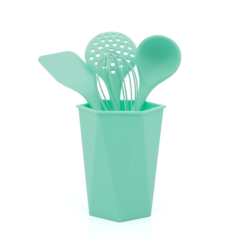 SET X4 UTENSILIOS MAS BASE UNIVERSAL VERDE MENTA 2