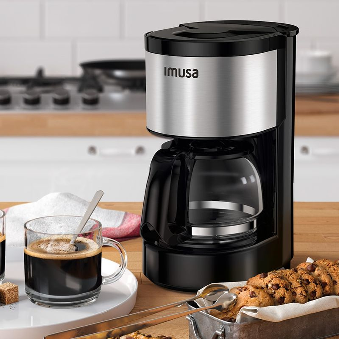 Cafetera IMUSA Perfecta Inox 6 Tazas Negro 5