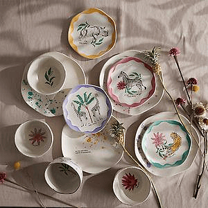 Vajilla Corona 4 Puestos 12 Piezas Mundos Imaginarios By Meli Arbelaez