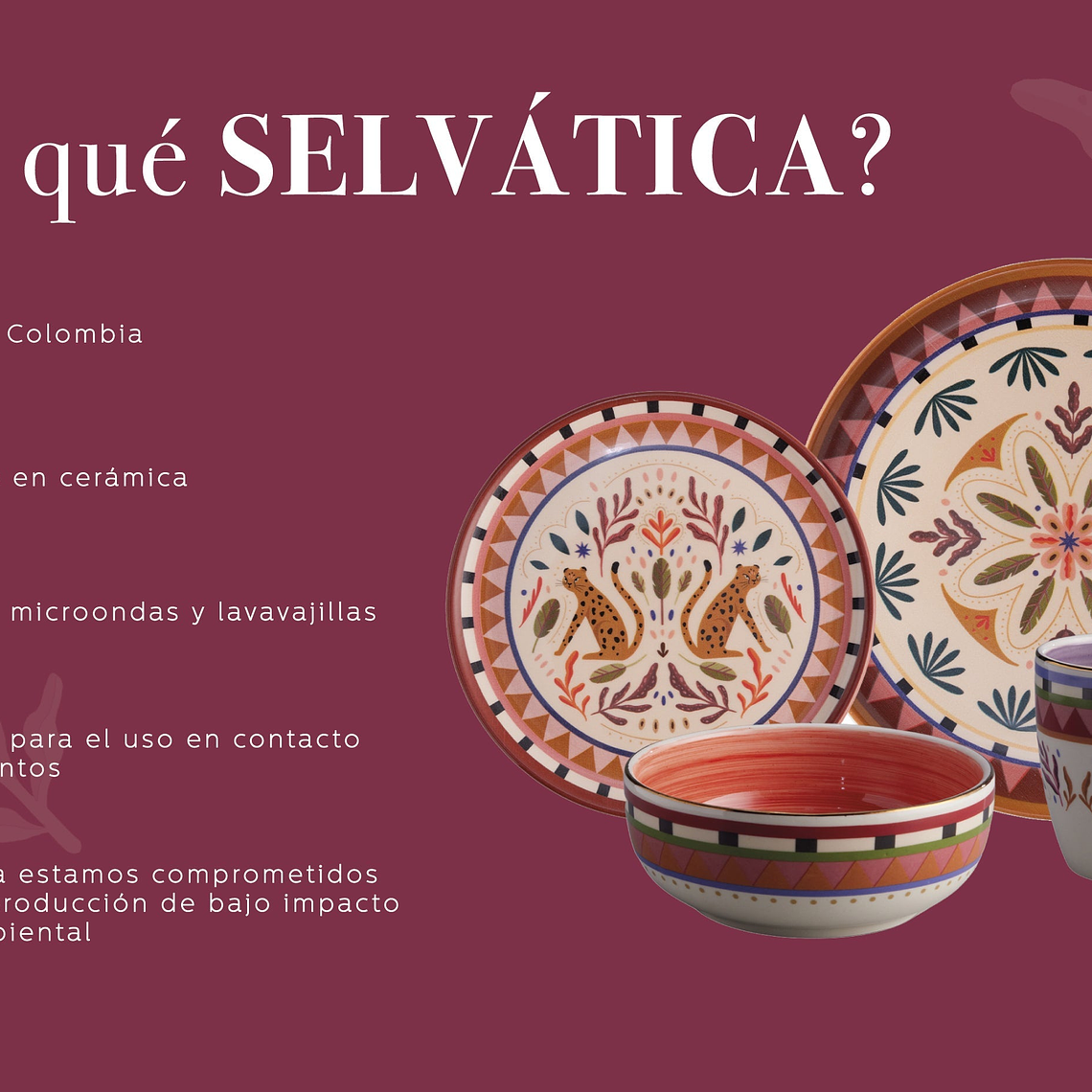 Vajilla Corona Selvática 4 Puestos 16 Piezas 2