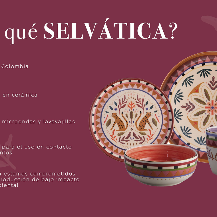 Vajilla Corona Selvática 4 Puestos 16 Piezas 2