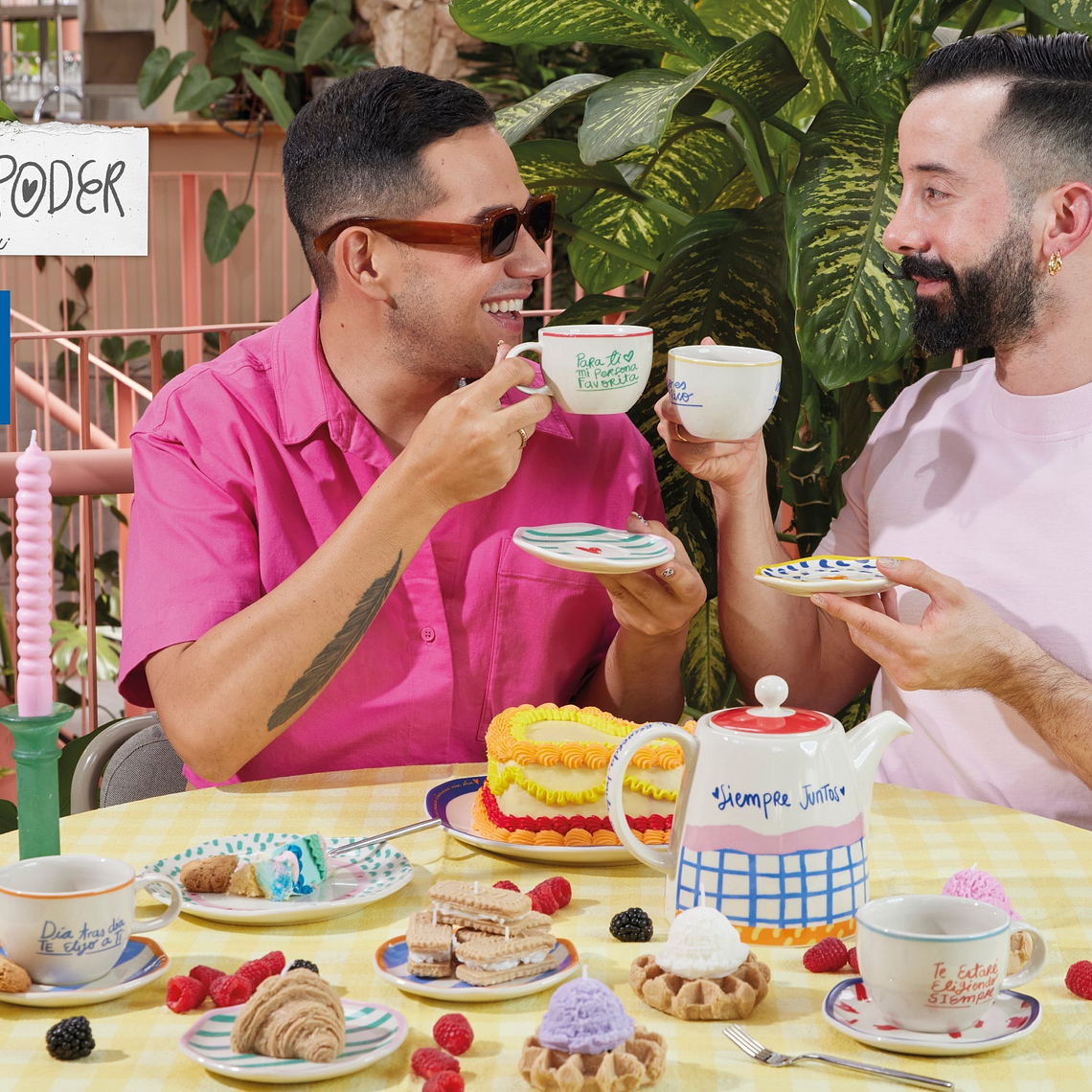 Vajilla Corona Mensajes de Poder By Jose & Cami 4 Puestos 12 Piezas 6