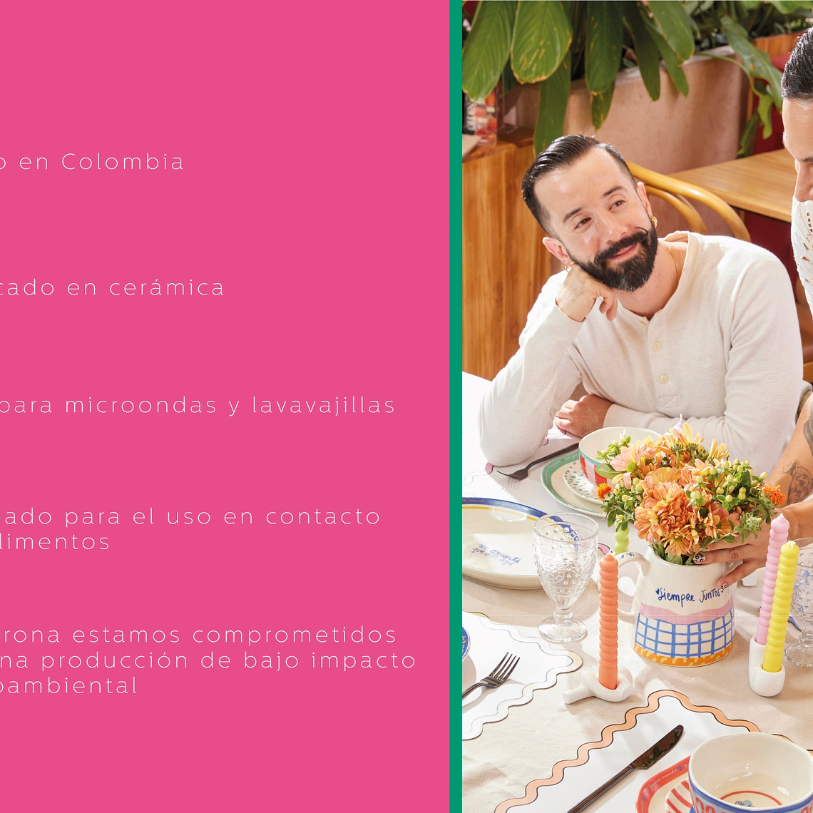 Vajilla Corona Mensajes de Poder By Jose & Cami 4 Puestos 12 Piezas 7