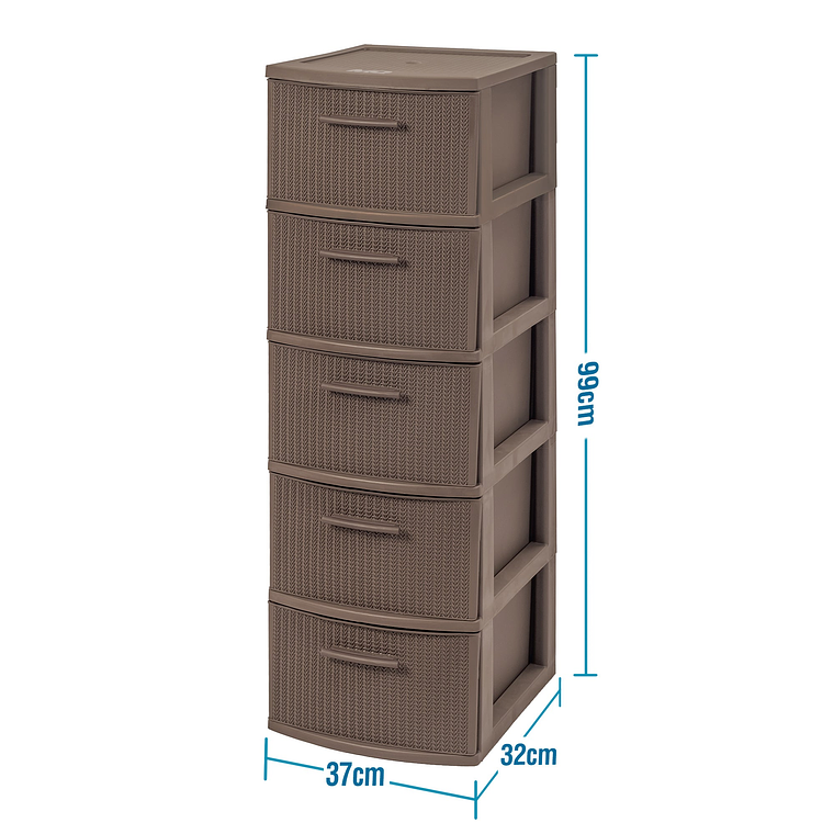 Cajonero 5 Niveles Mocca Línea Crochet / MQ 2