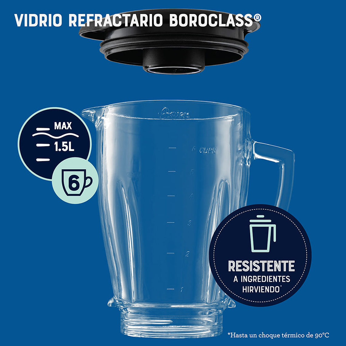Oster® Licuadora, con Tecnología Reversible y Pantalla Táctil, 3 Velocidades 3
