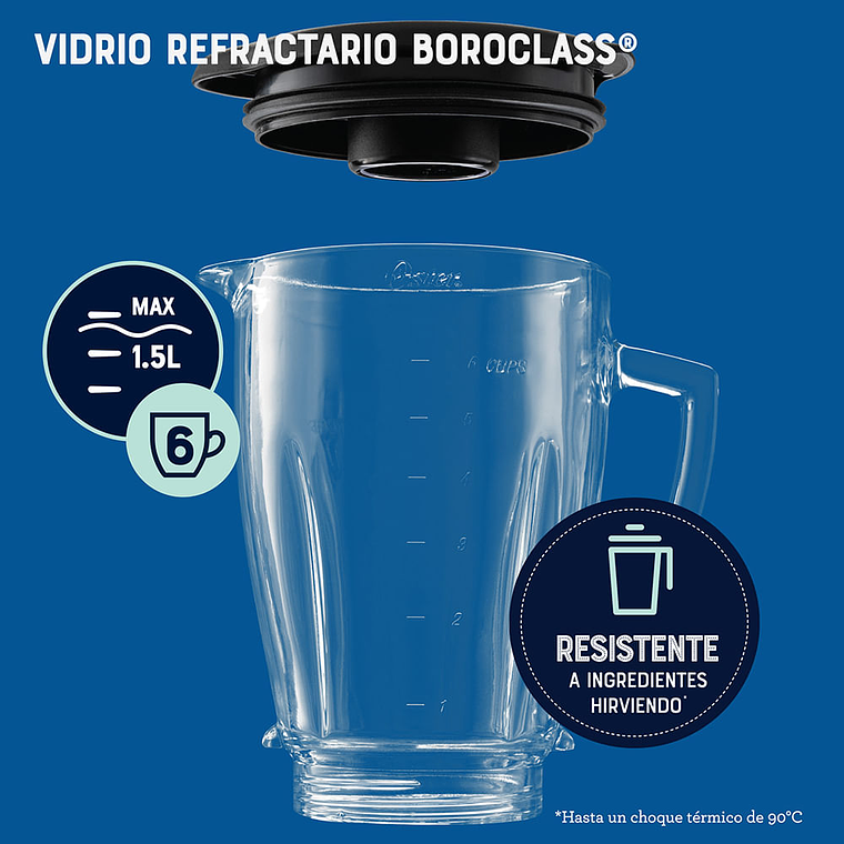Oster® Licuadora, con Tecnología Reversible y Pantalla Táctil, 3 Velocidades 3