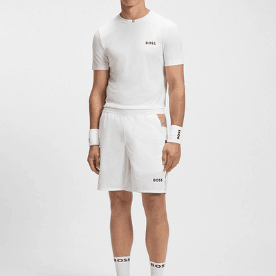 SHORTS DEPORTIVOS DE TENIS EN TEJIDO ELÁSTICO CON CONTROL DE LA HUMEDAD SHORTS REGULAR FIT HOMBRE