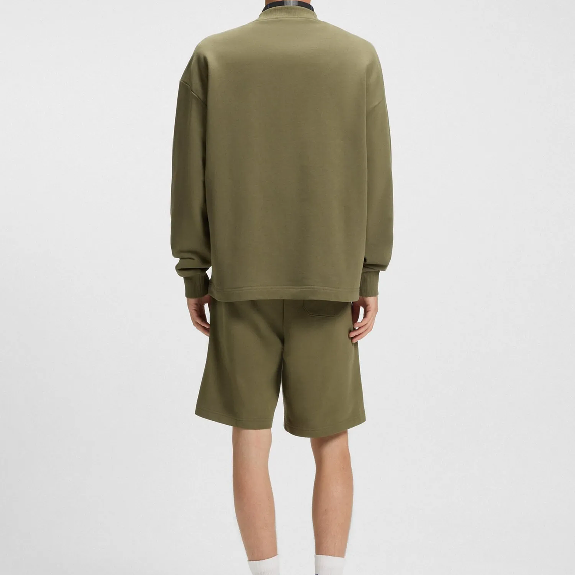 SHORTS DE FELPA DE ALGODÓN CON PARCHE DE LOGO SHORTS REGULAR FIT HOMBRE 2