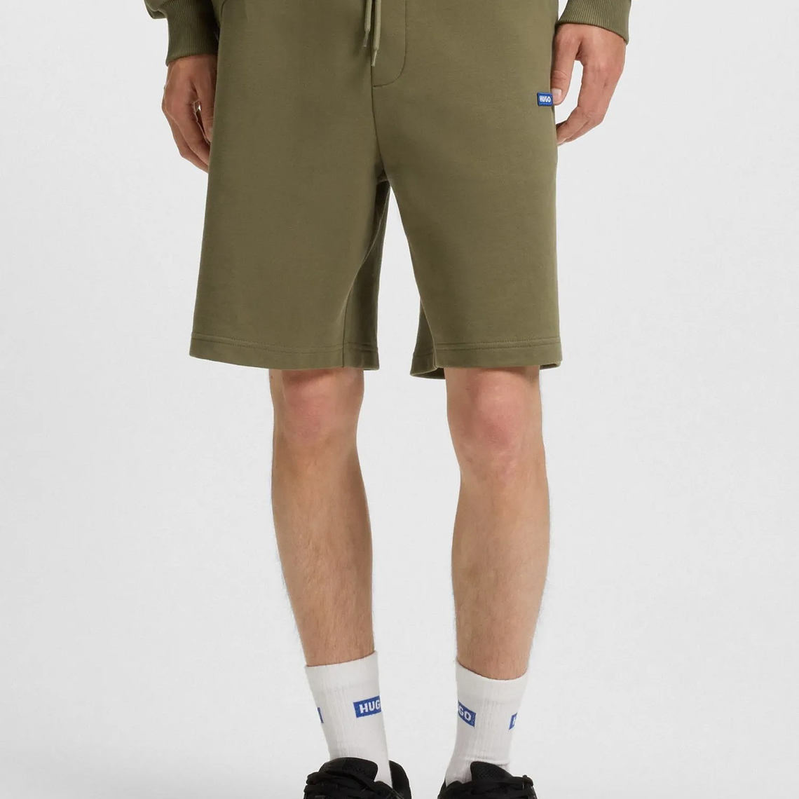 SHORTS DE FELPA DE ALGODÓN CON PARCHE DE LOGO SHORTS REGULAR FIT HOMBRE 3