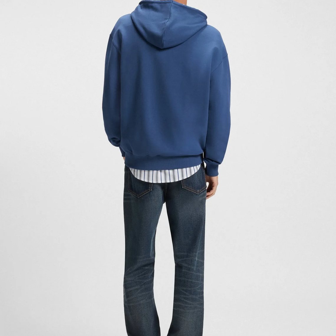 SUDADERA CON CAPUCHA RELAXED FIT DE FELPA DE ALGODÓN CON LOGO EN DOS PARTES SUDADERA RELAXED FIT HOMBRE 2