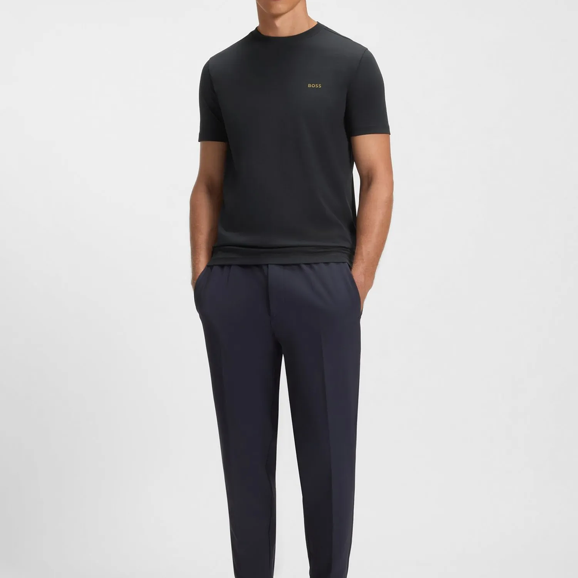 CAMISETA DE ALGODÓN ELÁSTICO CON DETALLE DE LOGO REGULAR FIT HOMBRE 3