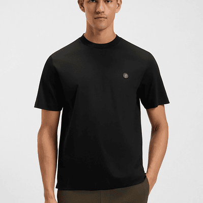 CAMISETA REGULAR FIT DE ALGODÓN CON MONOGRAMA DOUBLE B PLAYERA REGULAR FIT HOMBRE