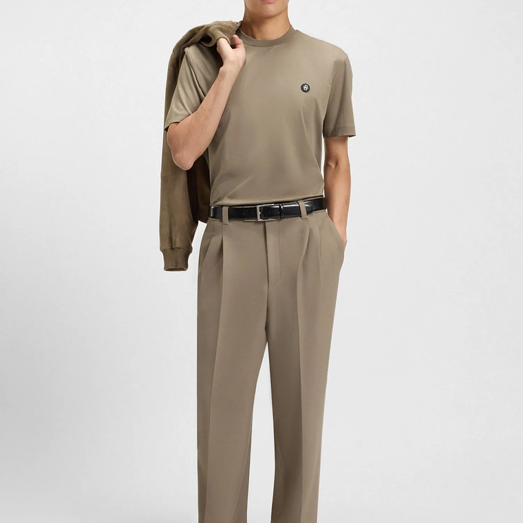 CAMISETA REGULAR FIT DE ALGODÓN CON MONOGRAMA DOUBLE B PLAYERA REGULAR FIT HOMBRE 2