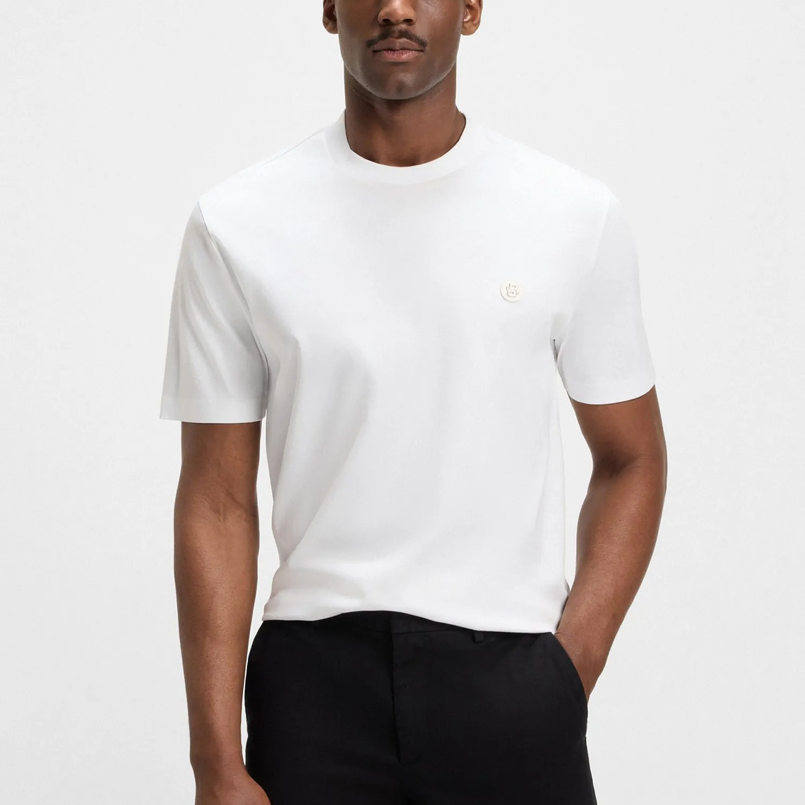 CAMISETA REGULAR FIT DE ALGODÓN CON MONOGRAMA DOUBLE B PLAYERA REGULAR FIT HOMBRE 1