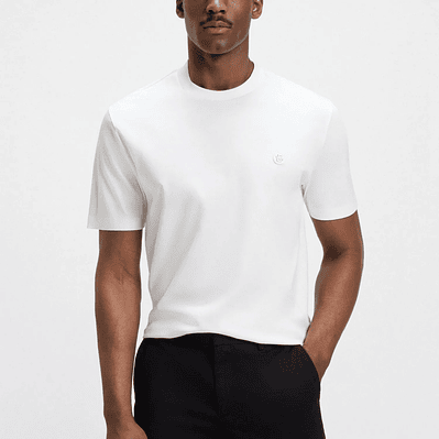 CAMISETA REGULAR FIT DE ALGODÓN CON MONOGRAMA DOUBLE B PLAYERA REGULAR FIT HOMBRE