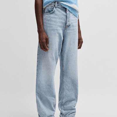 JEANS BAGGY FIT DE DENIM DE ALGODÓN HOMBRE