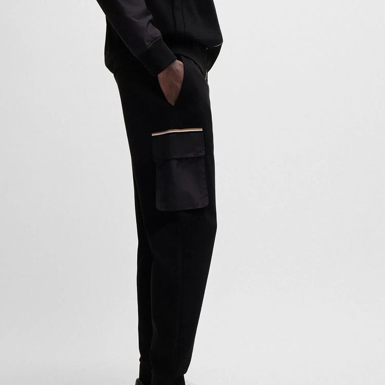 PANTALONES DE SUDADERA REGULAR FIT DE ALGODÓN CON BOLSILLOS EN CONTRASTE HOMBRE 2