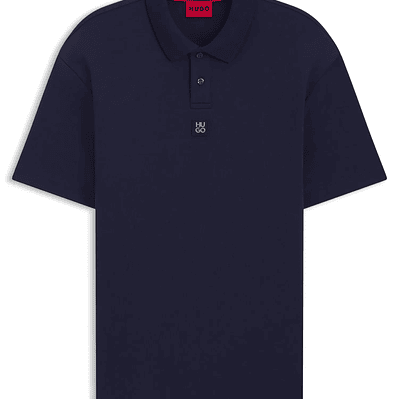 POLO DE ALGODÓN INTERLOCK CON LOGO APILADO POLO REGULAR FIT HOMBRE