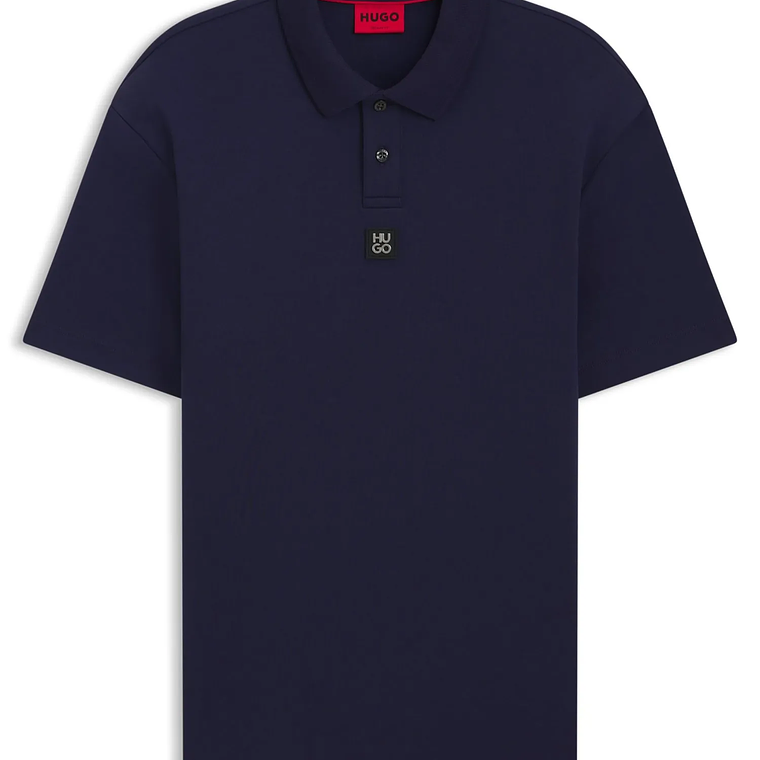 POLO DE ALGODÓN INTERLOCK CON LOGO APILADO POLO REGULAR FIT HOMBRE 1