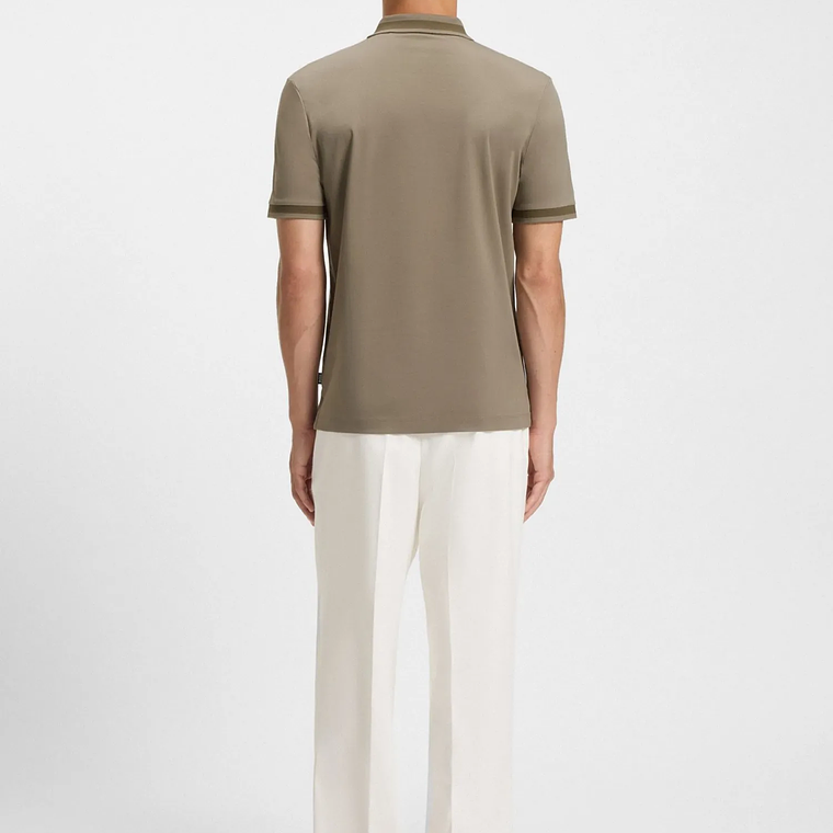 POLO SLIM FIT DE ALGODÓN MERCERIZADO CON DETALLES ESTRUCTURADOS POLO SLIM FIT HOMBRE 2