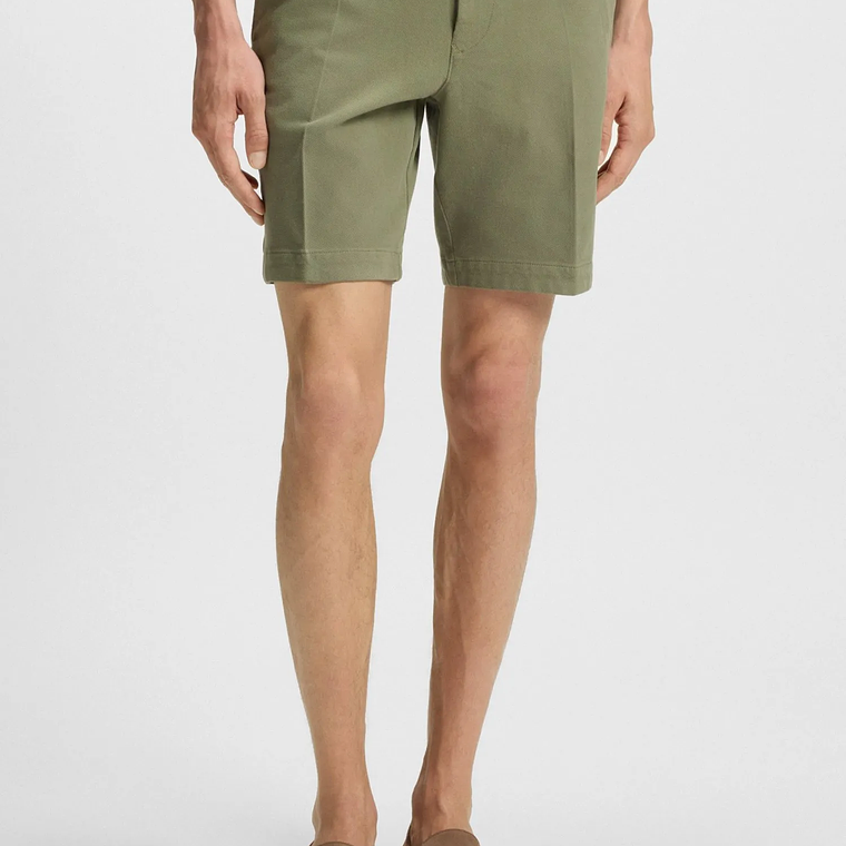 SHORTS SLIM FIT DE ALGODÓN ELÁSTICO CON ESTRUCTURA SHORTS SLIM FIT HOMBRE 2