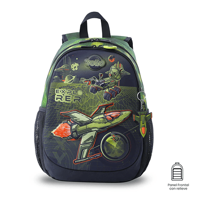 Morral para Niño Explorer Ship Mediano Verde