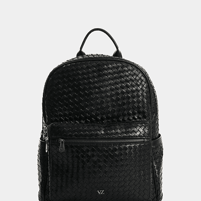 Morral de cuero trenzado para hombre Weave