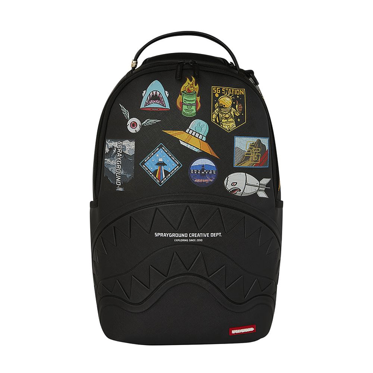 MOCHILA NEGRA CARGO PATCHES SPRAYGROUND 1