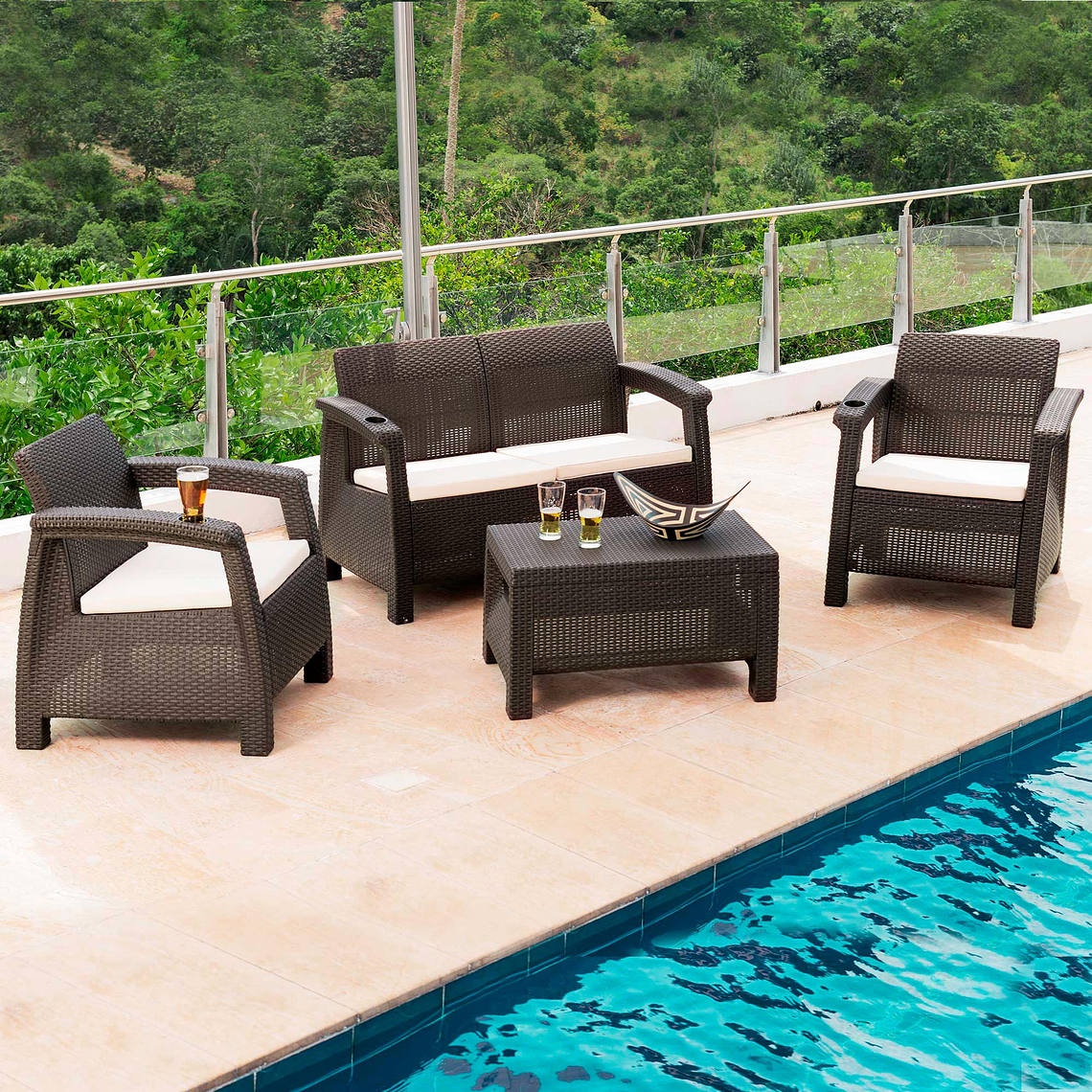 Juego de Sala Ferrara Confort Wengue / MQ 2