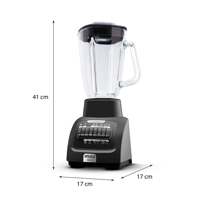 Licuadora IMUSA InfinyForce 10 Velocidades gris 3