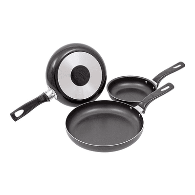 SET INFALTABLE: SARTEN 18 CM + SARTEN DE 20 CM + CACEROLA DE 14 CM