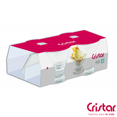 Copa Helado Fiesta Canastilla x 4 Unidades